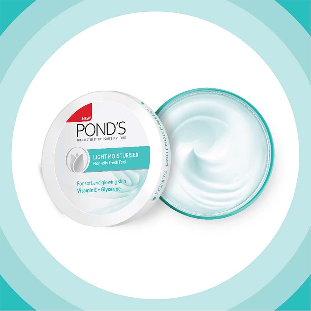 POND'S Light Moisturiser, Non- Oily With Vitamin E And Glycerine, For Soft And Glowing Skin, 150 ml – view 9