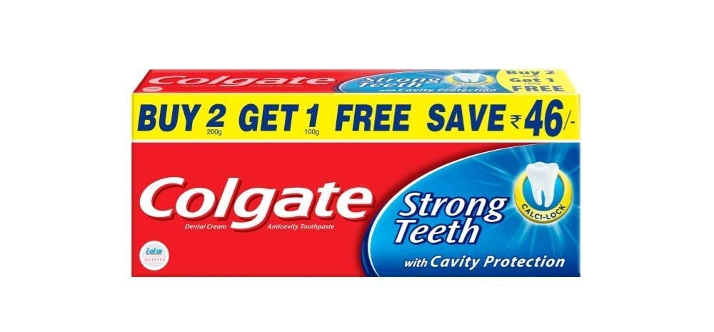 Colgate Dental Cream Toothpaste - 200 g (Pack of 2) with 1 Free Dental Cream - 100 g – view 3