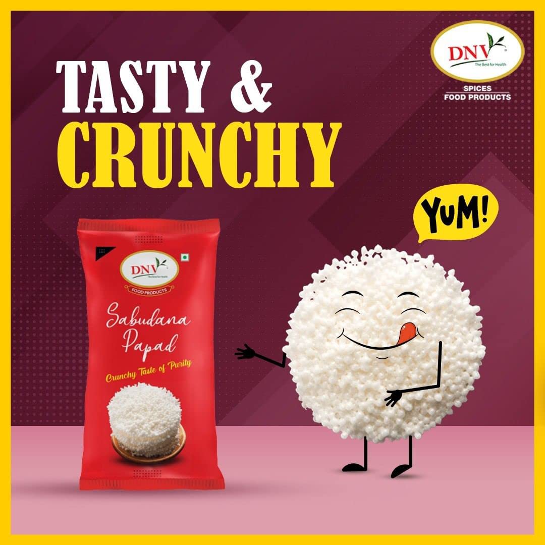 DNV Tasty Plain Sabudana Papad 480gm, Sabu Dana papad, Sago Papad, Tapioca Papad – view 5