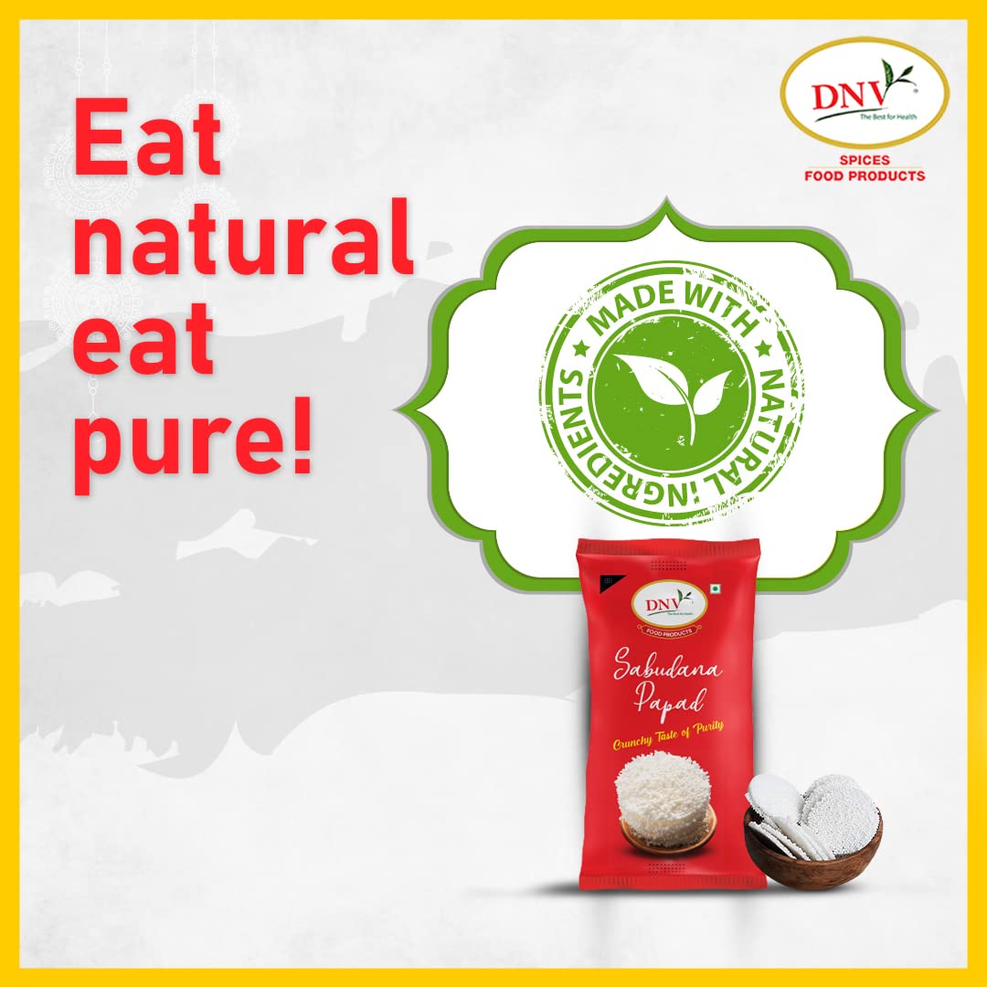 DNV Tasty Plain Sabudana Papad 480gm, Sabu Dana papad, Sago Papad, Tapioca Papad – view 7
