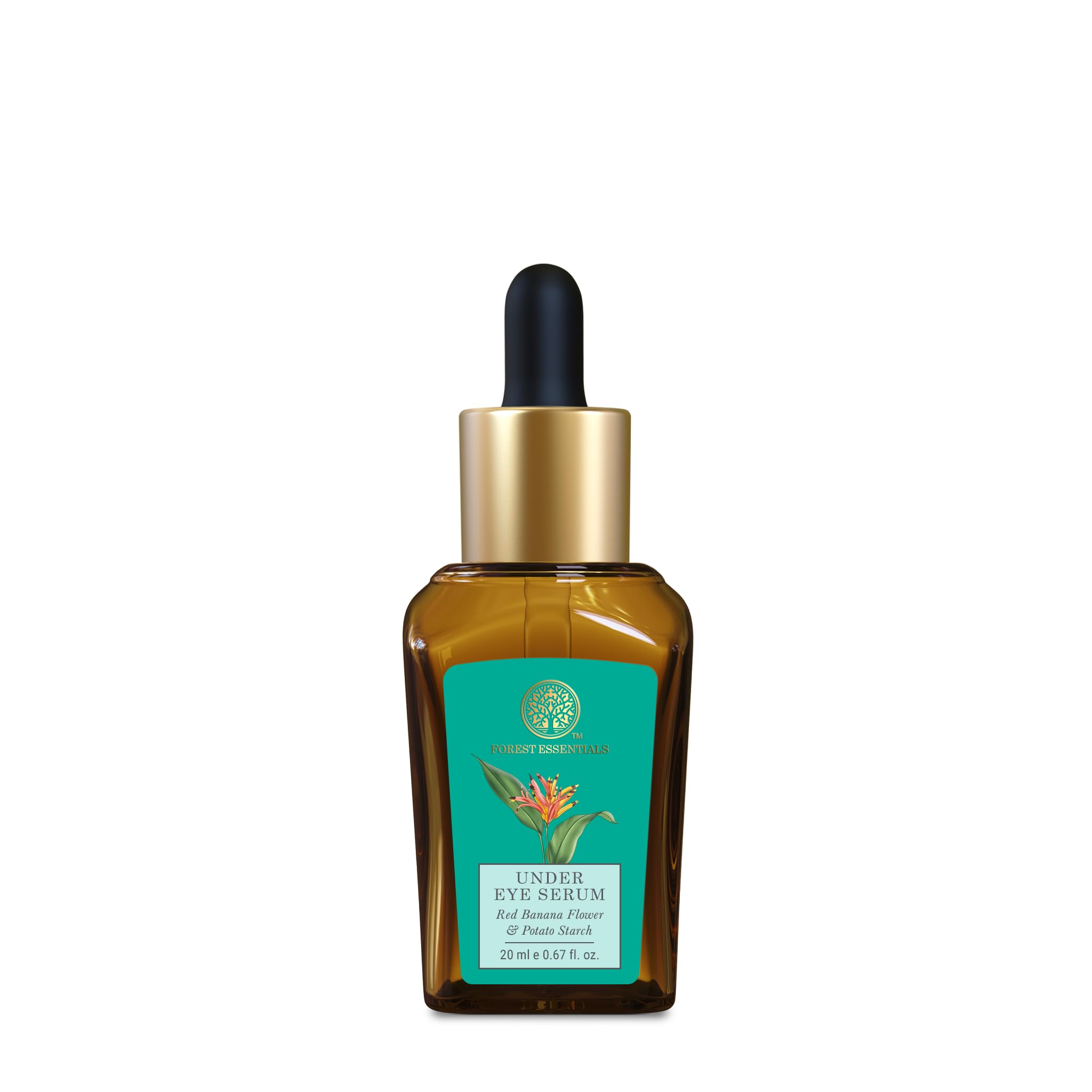 Forest Essentials Under Eye Serum with Red Banana Flower & Potato Starch | For Dark Circles | Reduces Puffiness & Fine Lines