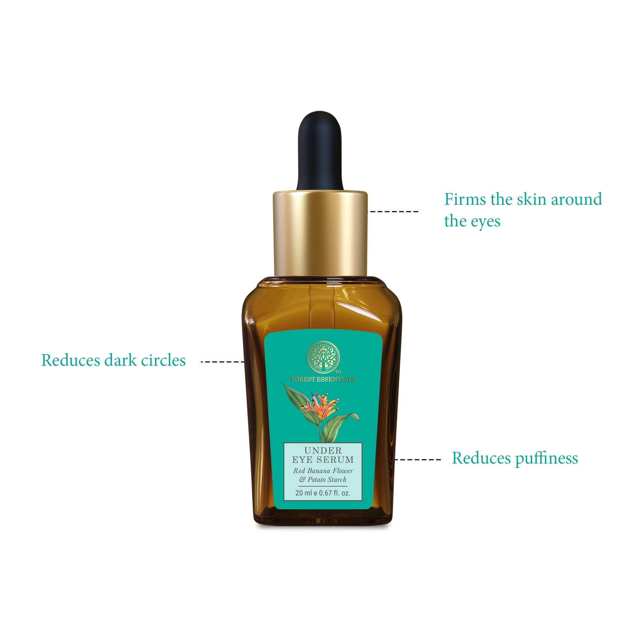 Forest Essentials Under Eye Serum with Red Banana Flower & Potato Starch – view 3