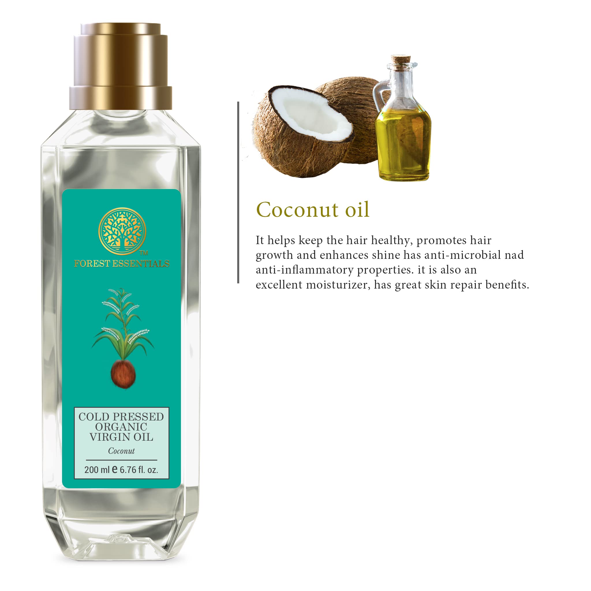 Forest Essentials Organic Cold Pressed Virgin Oil Coconut – view 4