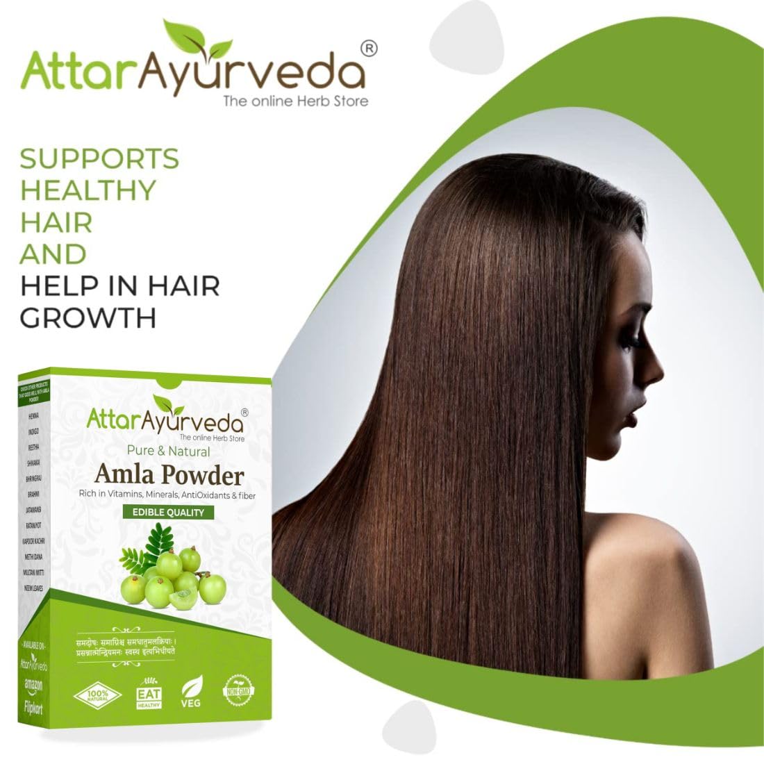 Attar Ayurveda Pure Amla Powder For Hair Growth (250 grams) – view 5
