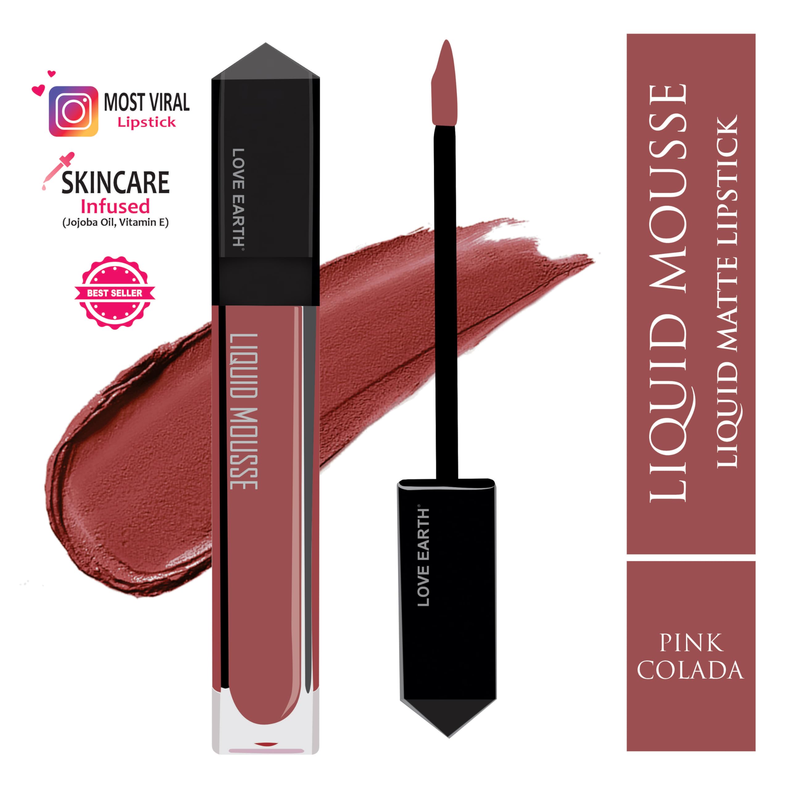 Love Earth Liquid Mousse Lipstick - Pink Colada Matte Finish – view 2