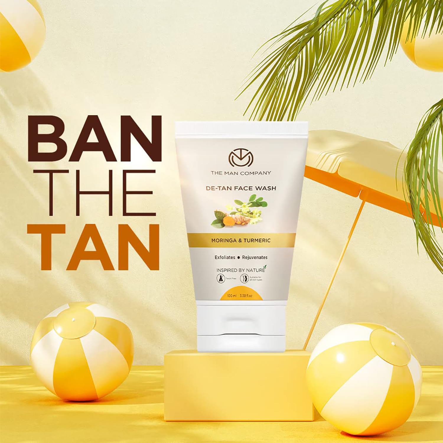 The Man Company De Tan Face Wash for Men with Turmeric & Moringa - 100 ml – view 4