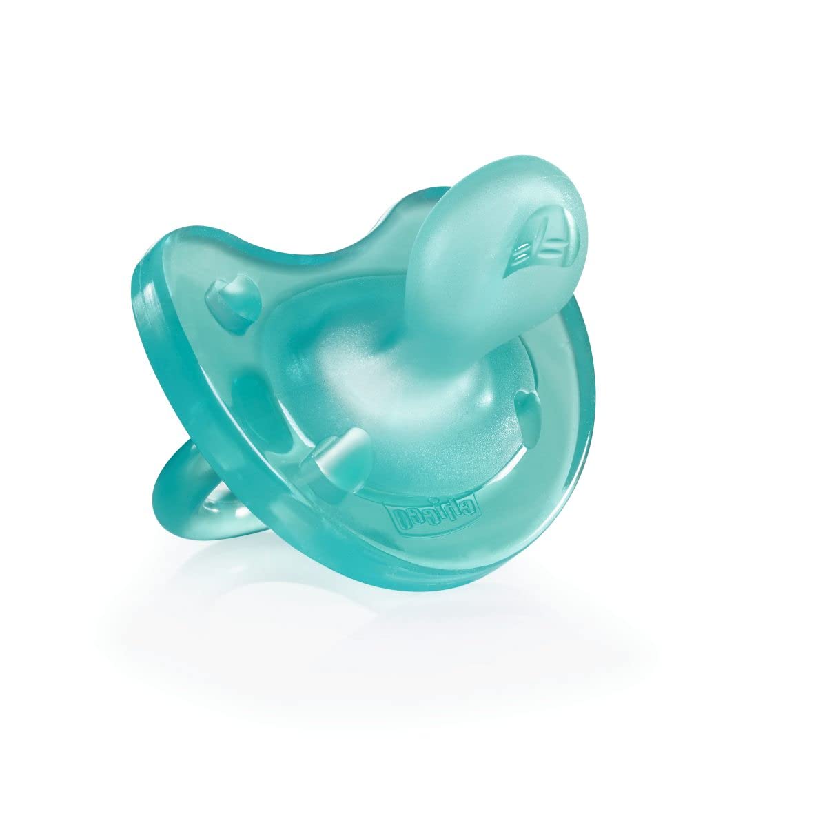 Chicco Physio Soft Baby Soother with Unique Shape to Support Psychological Breathing, Teether & Pacifier for Newborns, BPA Free, 6-16M (Blue) – view 2