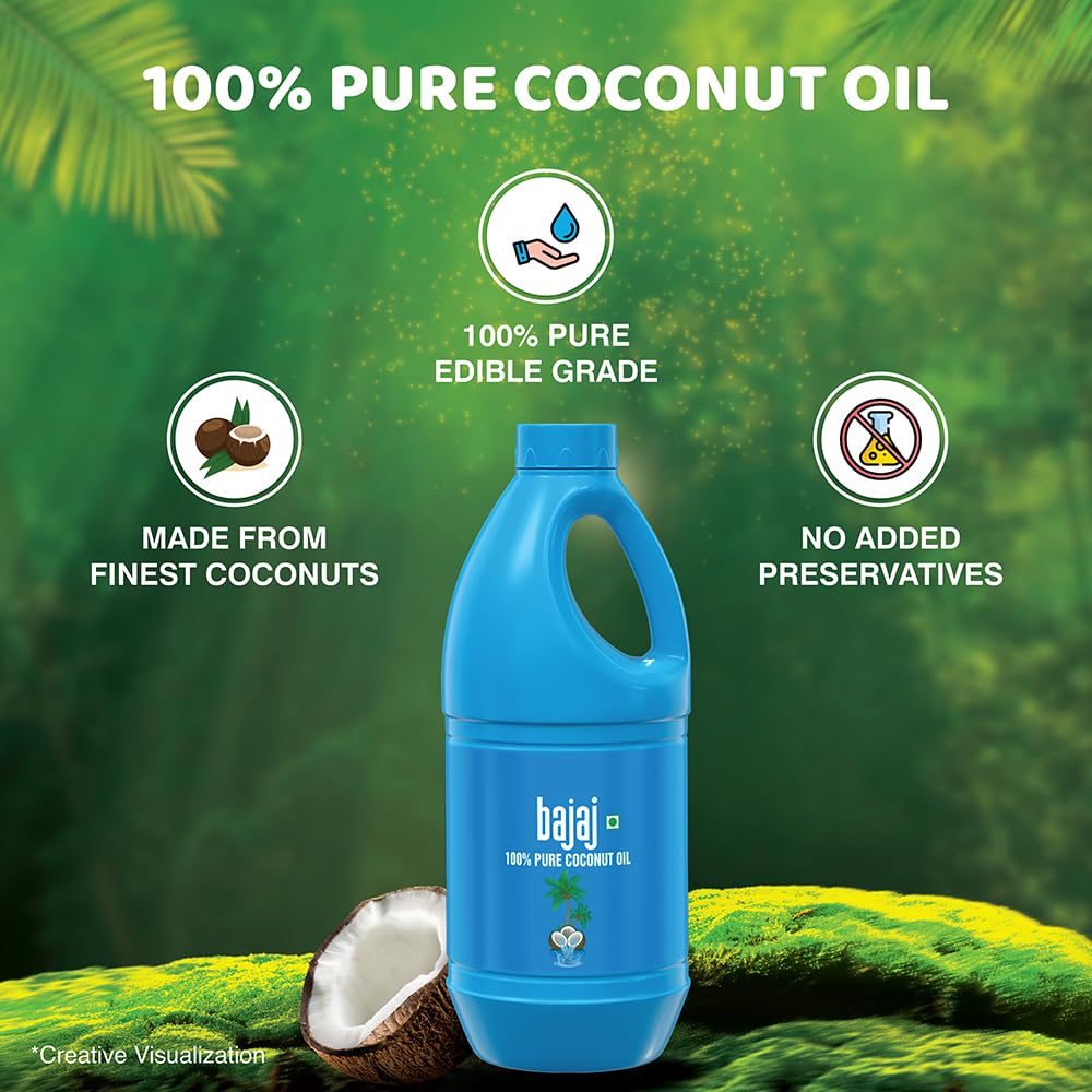 Bajaj 100% Pure Coconut Oil 900ml – view 3