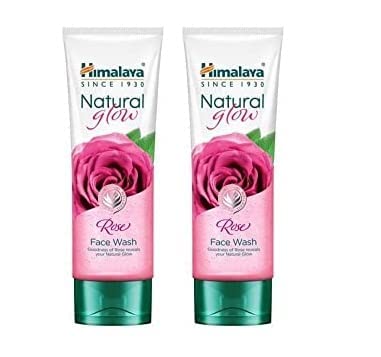 Two tubes of Himalaya Natural Glow Rose Face Wash
