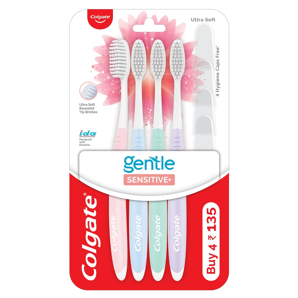 Colgate Visible White O2, Teeth Whitening Toothpaste, Peppermint Sparkle, 50g, Active Oxygen Technology & Sensitive Soft Bristles Manual Toothbrush for adults - 4 Pcs, Multicolor – view 5