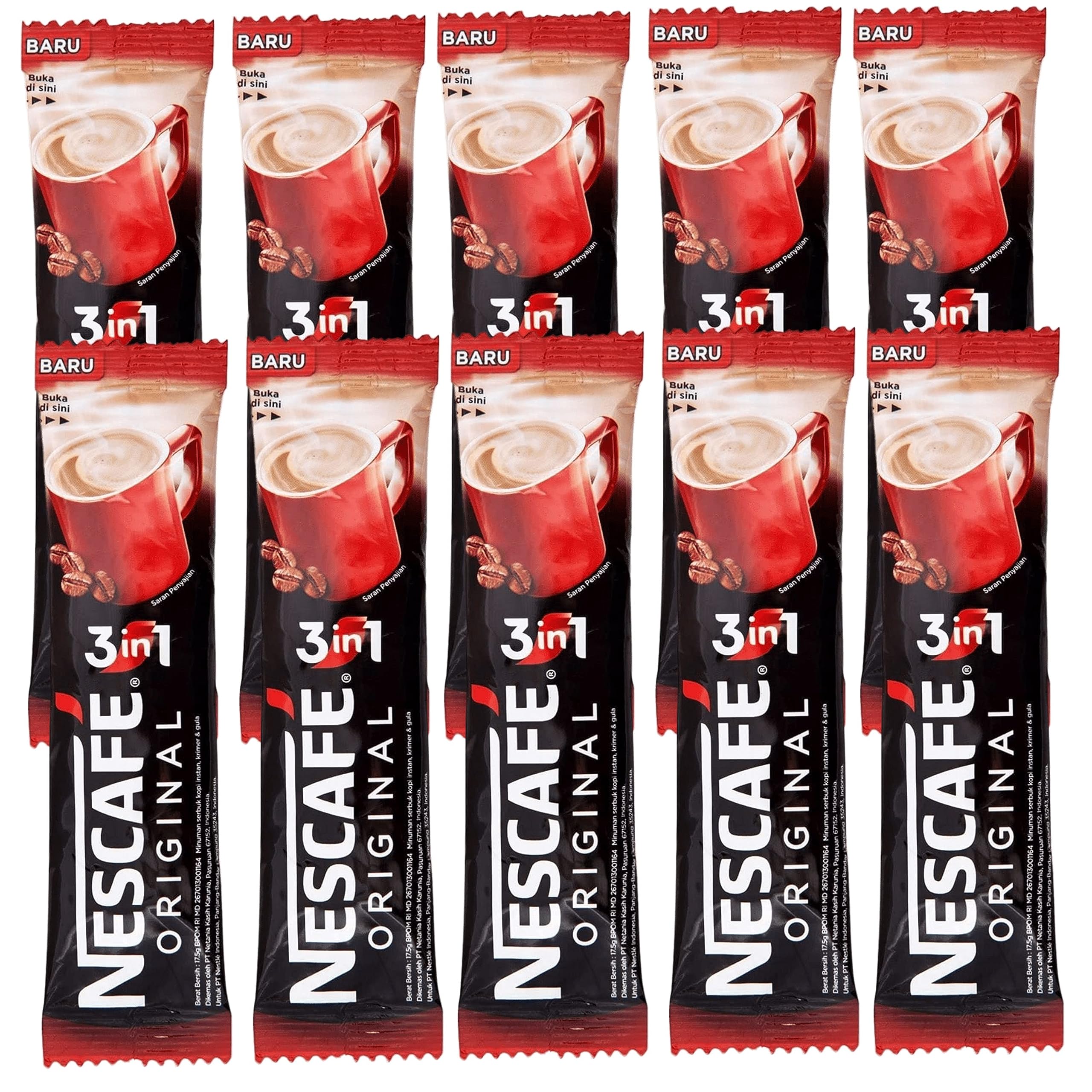 Nescafe 3In1 Original 10 Sachets 17.5G Each Instant Coffee (Imported), Powder, Bag – view 3