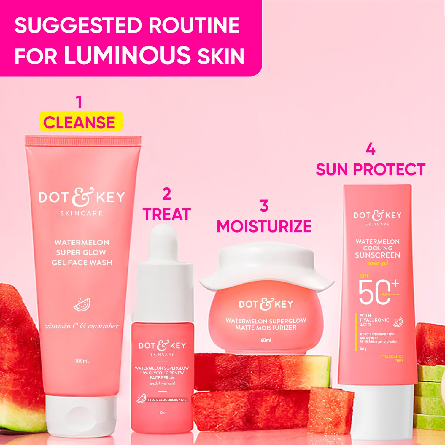 DOT & KEY Watermelon Super Glow Gel Face Wash With Vitamin C&Cucumber – view 6