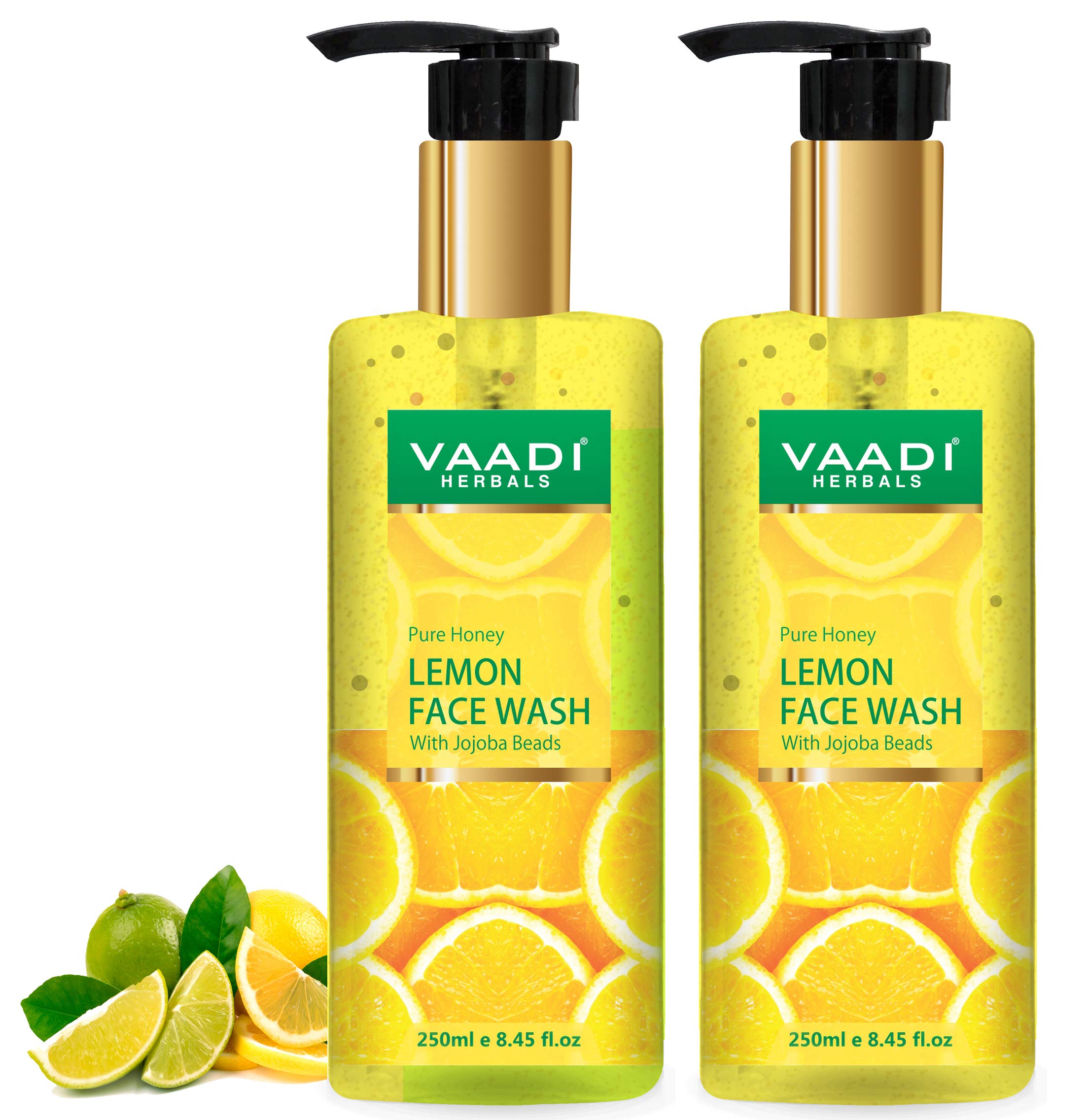 Vaadi Herbals Pvt Ltd Honey Lemon Face Wash With Jojoba Beads, 250 Ml (Pack Of 2) – view 2