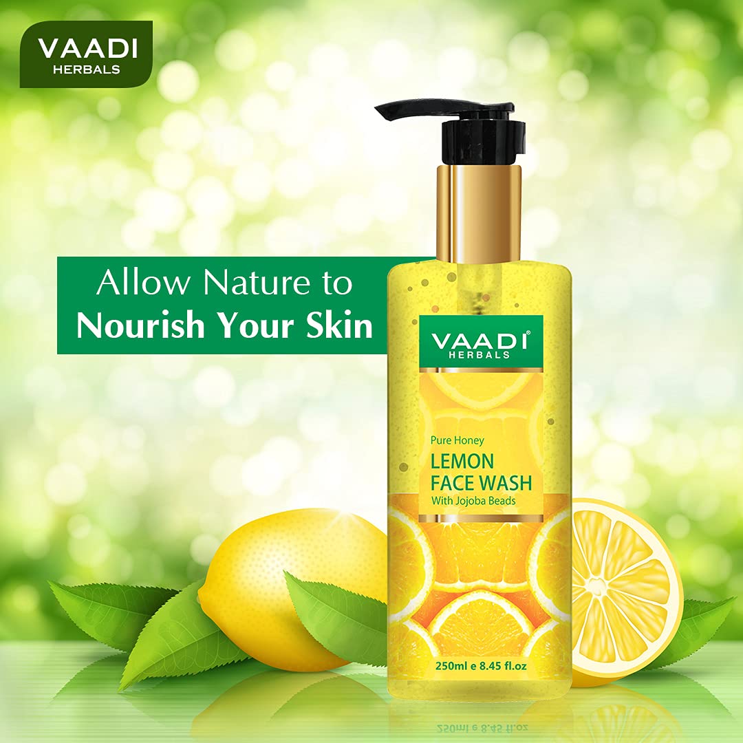 Vaadi Herbals Pvt Ltd Honey Lemon Face Wash With Jojoba Beads, 250 Ml (Pack Of 2) – view 3