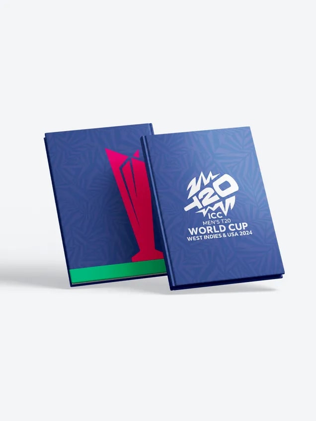 A5 Virat cricket notebook and matching MDF wooden keychain