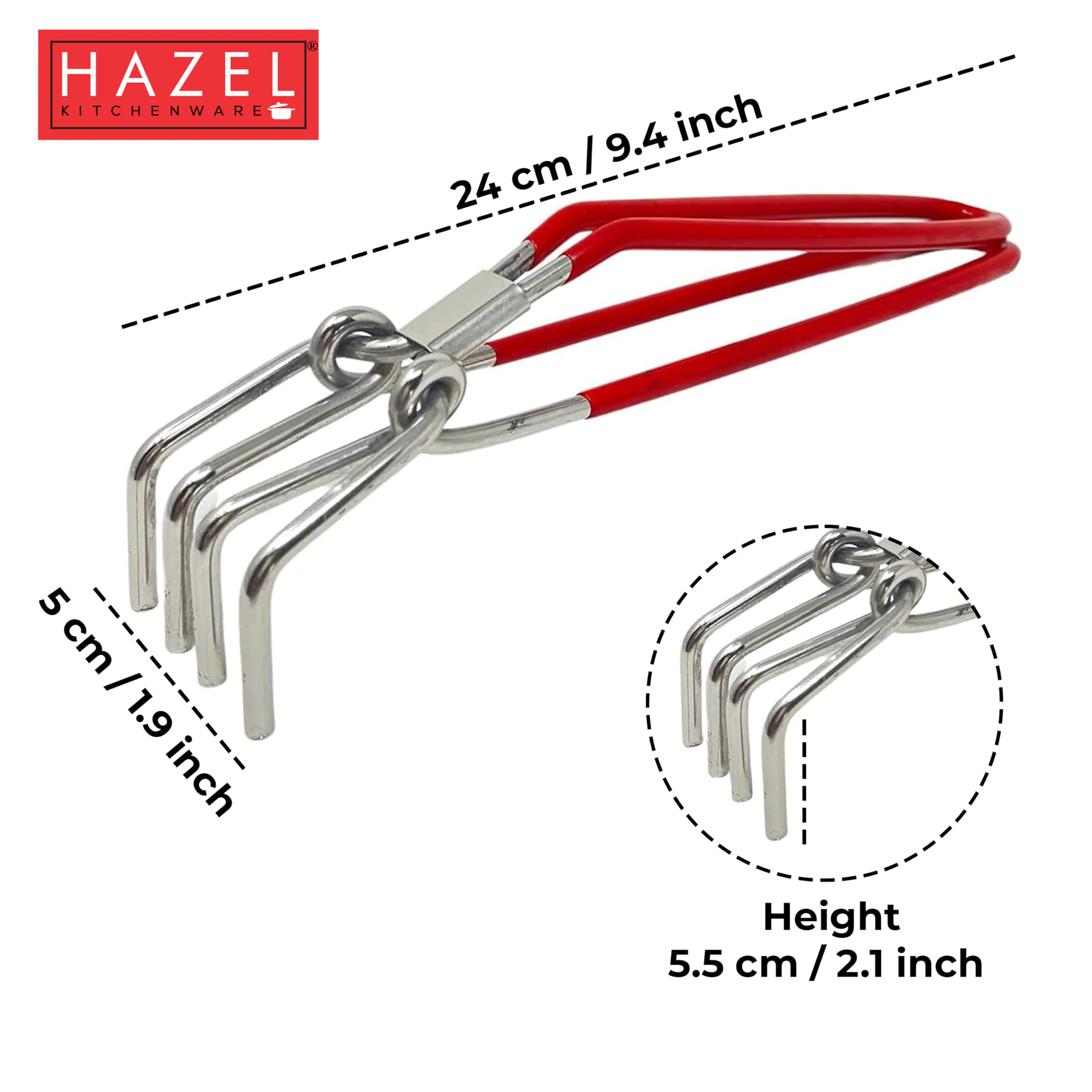 HAZEL Stainless Steel Pakad Tongs for Kitchen – view 4