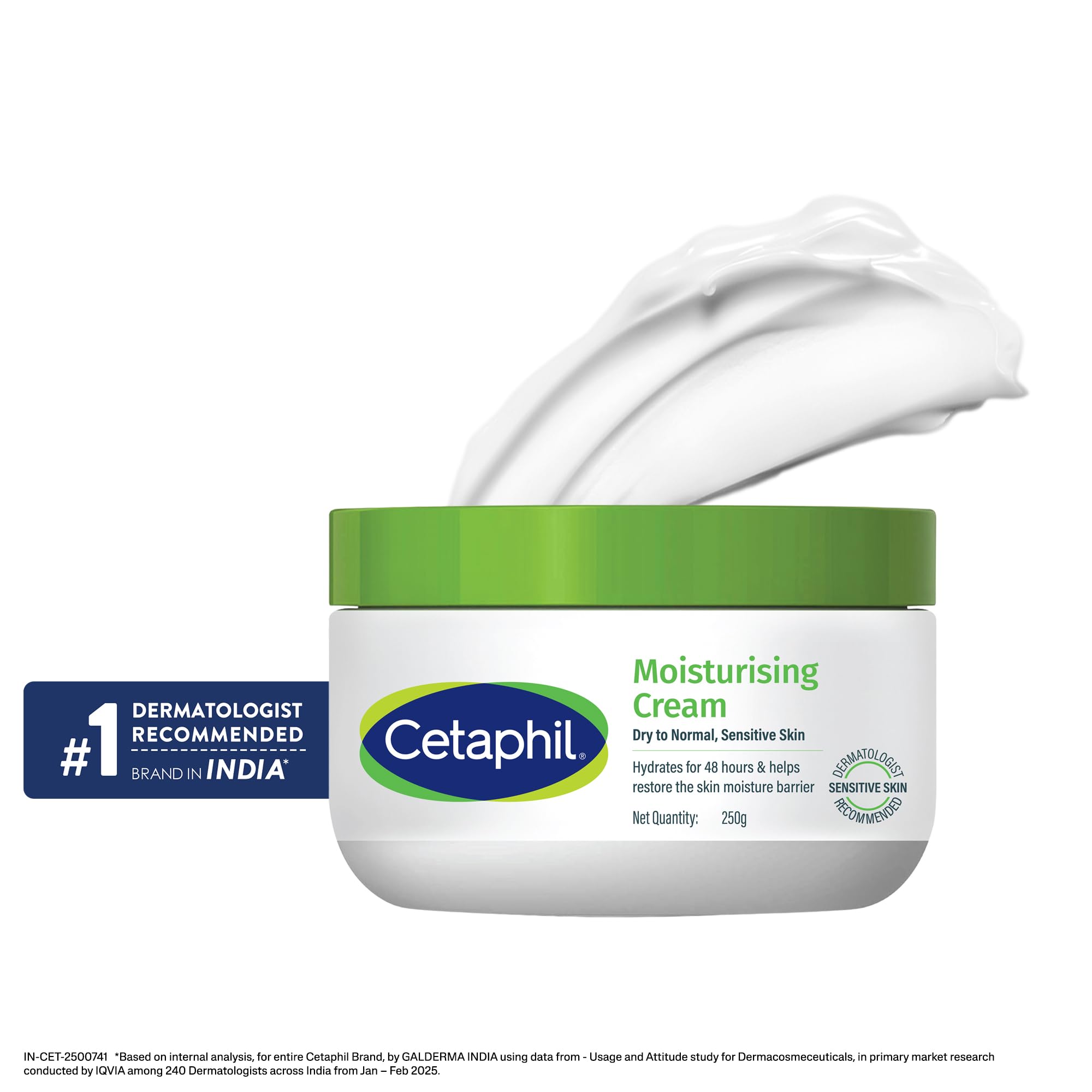 Cetaphil Moisturising Cream for Face & Body,Dry to Normal skin, 250 gm, Paraben & Sulphate free, Niacinamide &Vitamin B5 – view 2