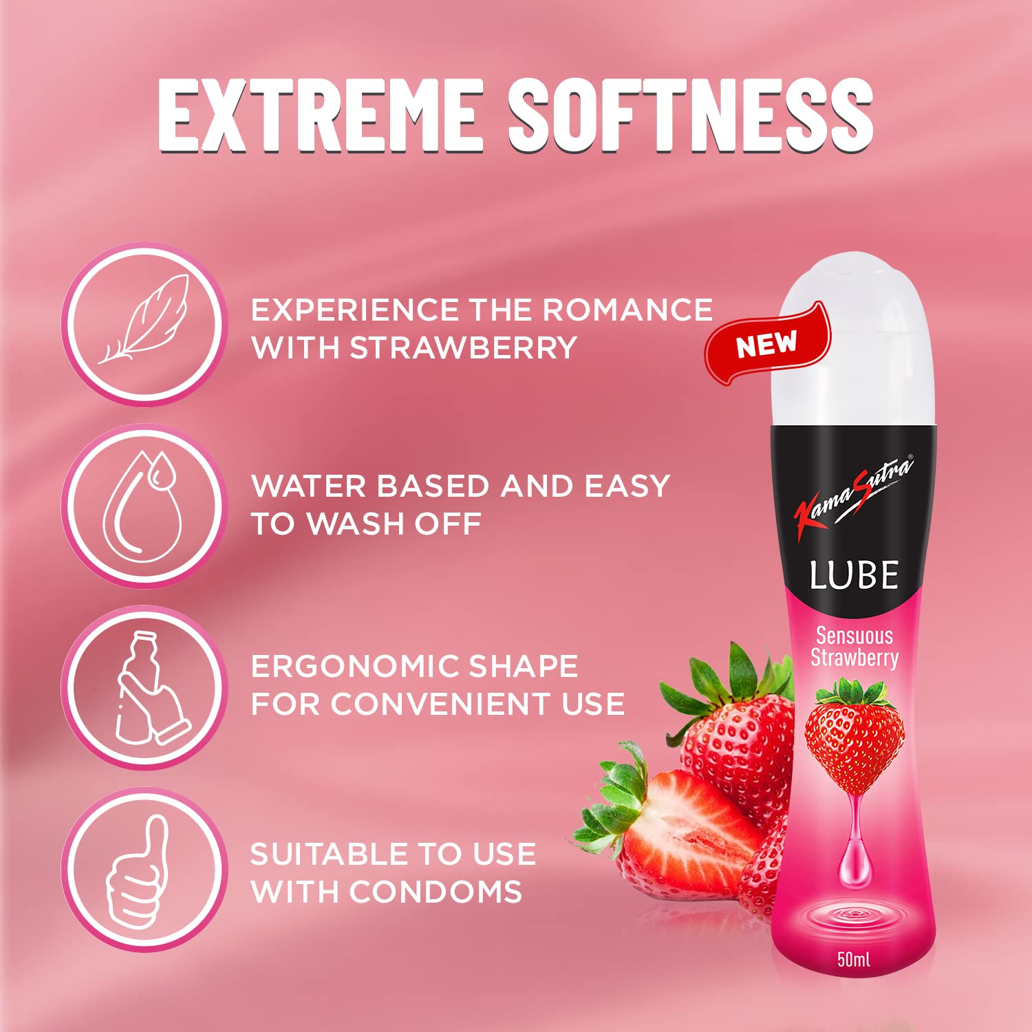 KamaSutra Strawberry Personal Lubricant - 50 ml – view 2