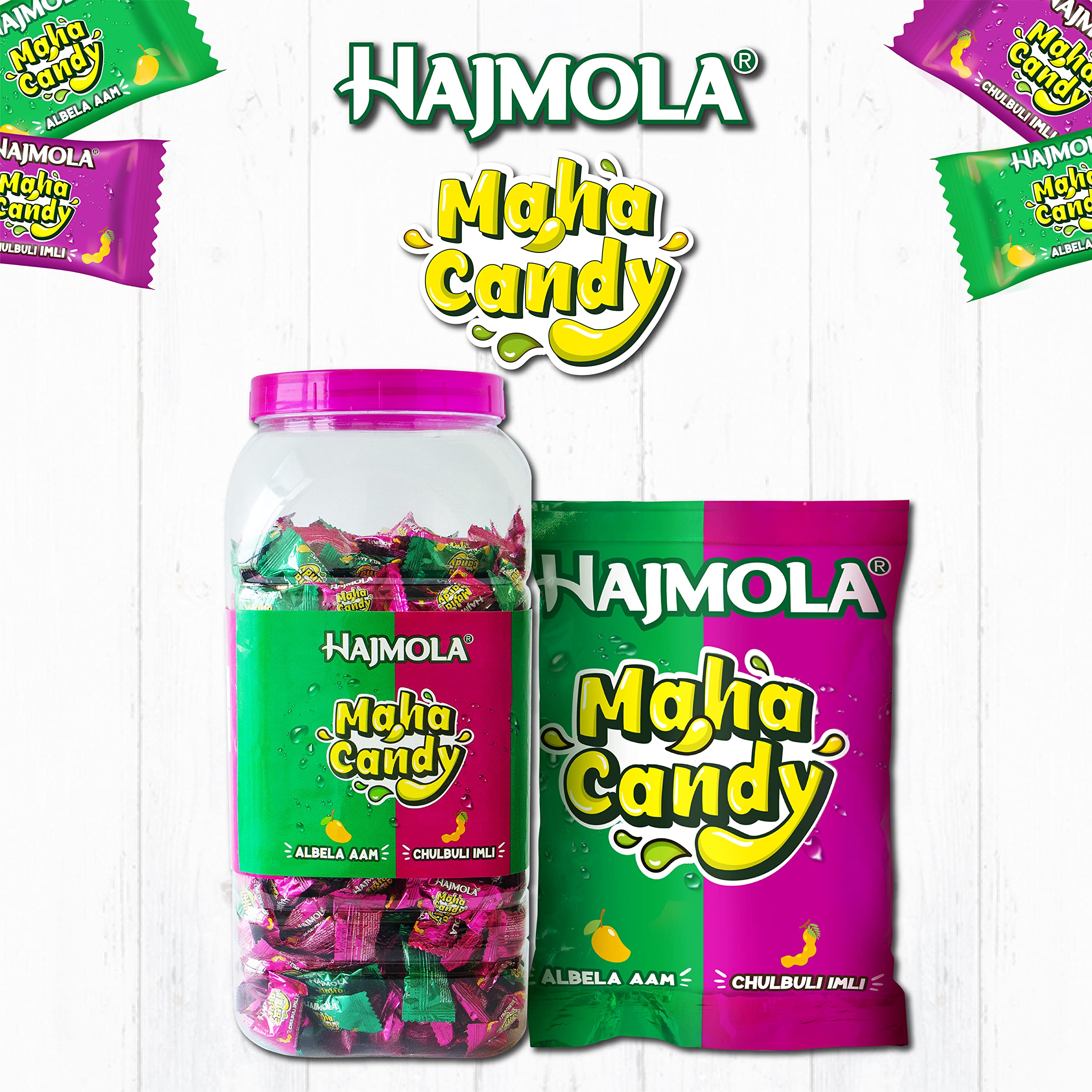 Dabur Hajmola Maha Candy Aam/Imli Jar - 500 candies ( 100 Aam + 400 Imli Candies ) Healthy, Tasty & Chatpata Improves Digestion Relief from Constipation & Gas With Best Ayurvedic Ingredients – view 8