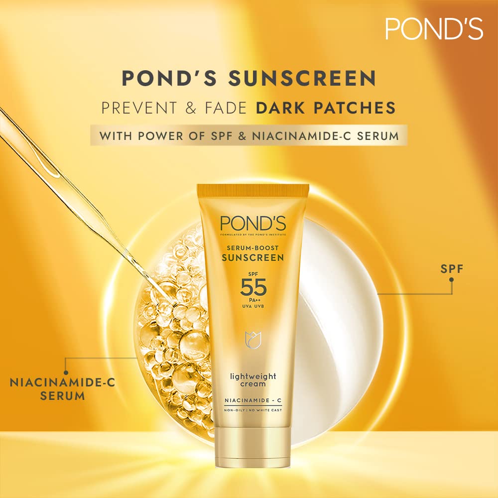 POND'S Serum boost sunscreen prevent and fade dark patches with the power of SPF 55 and NIACINAMIDE-C Serum 50g – view 3