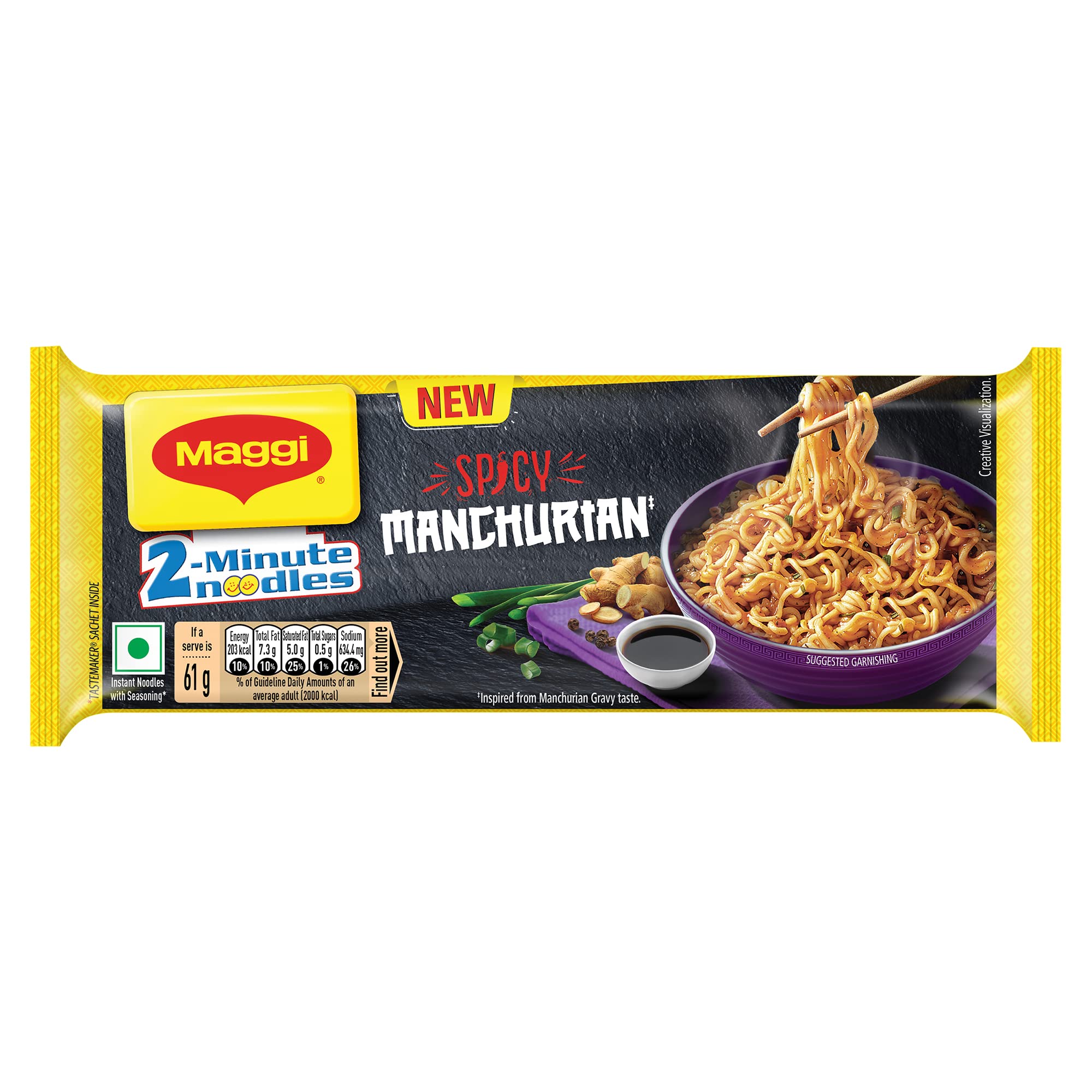 MAGGI 2-Minute Spicy Manchurian Noodles, Easy to Cook Instant Noodles, 244g – view 2