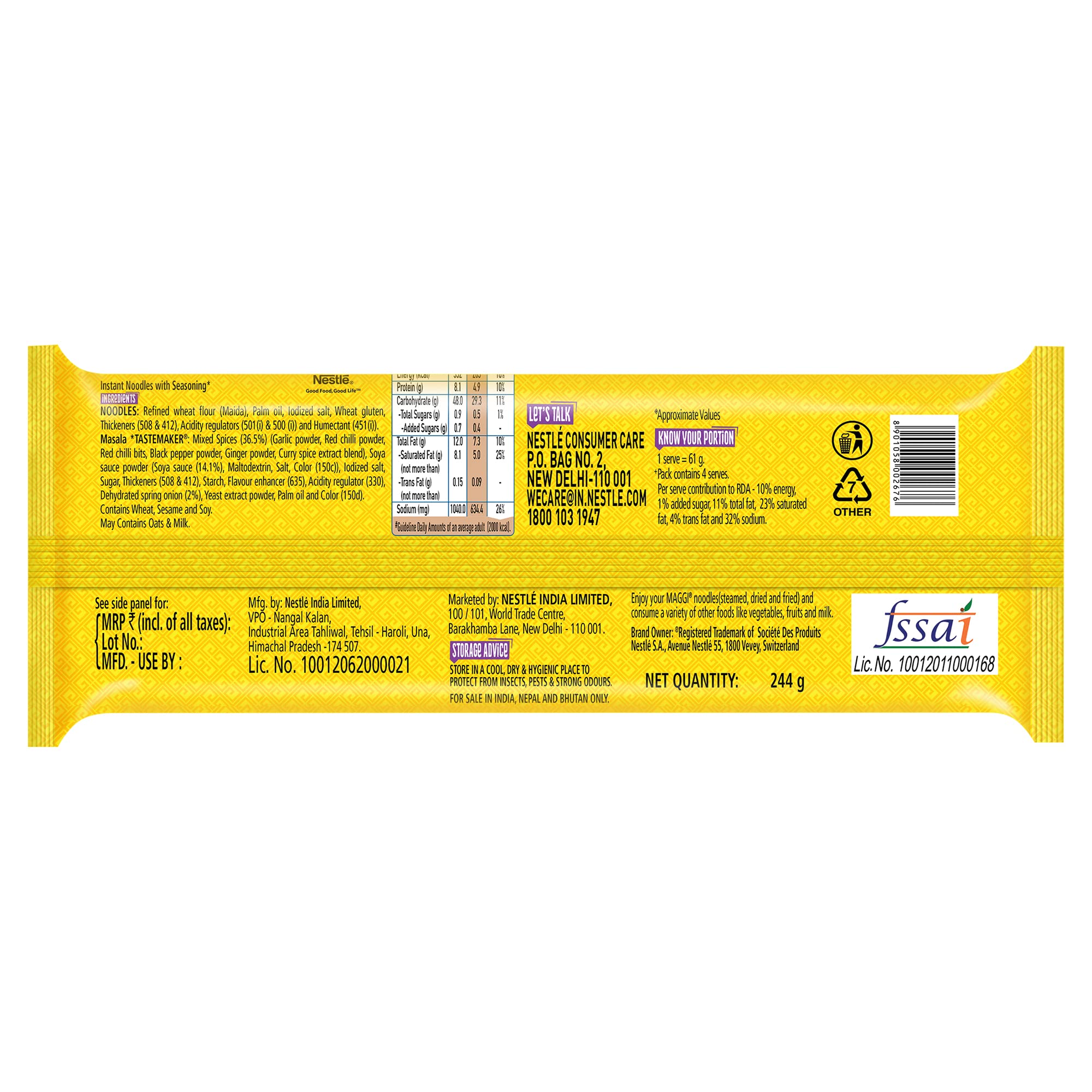MAGGI 2-Minute Spicy Manchurian Noodles, Easy to Cook Instant Noodles, 244g – view 3