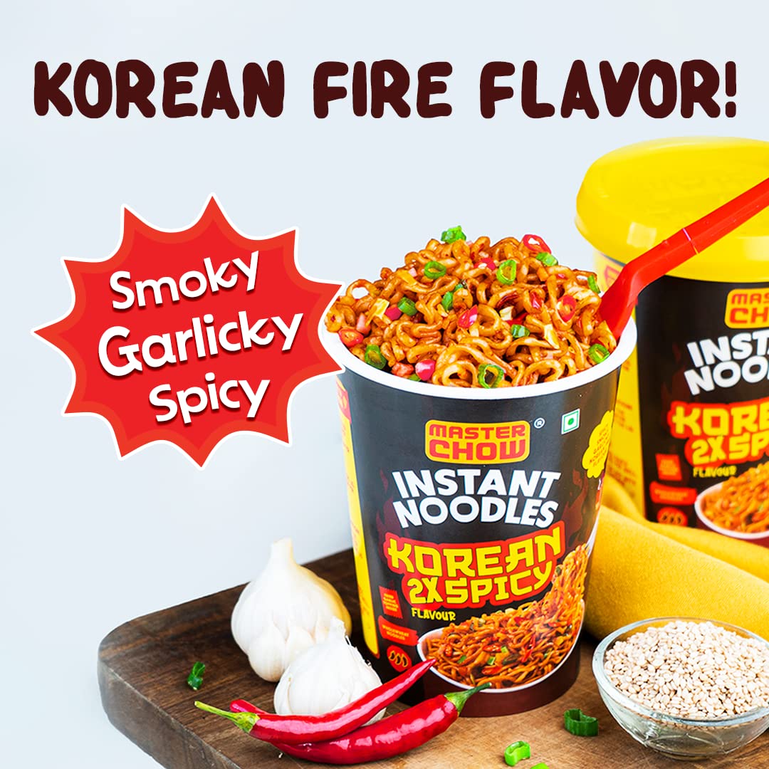 MasterChow Instant Cup Noodles - 2x Spicy Korean Noodles – view 3