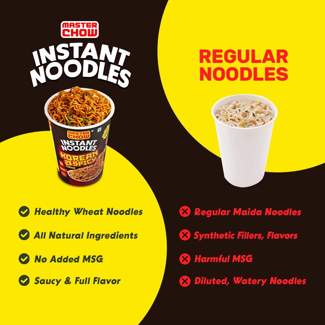 MasterChow Instant Cup Noodles - 2x Spicy Korean Noodles – view 5