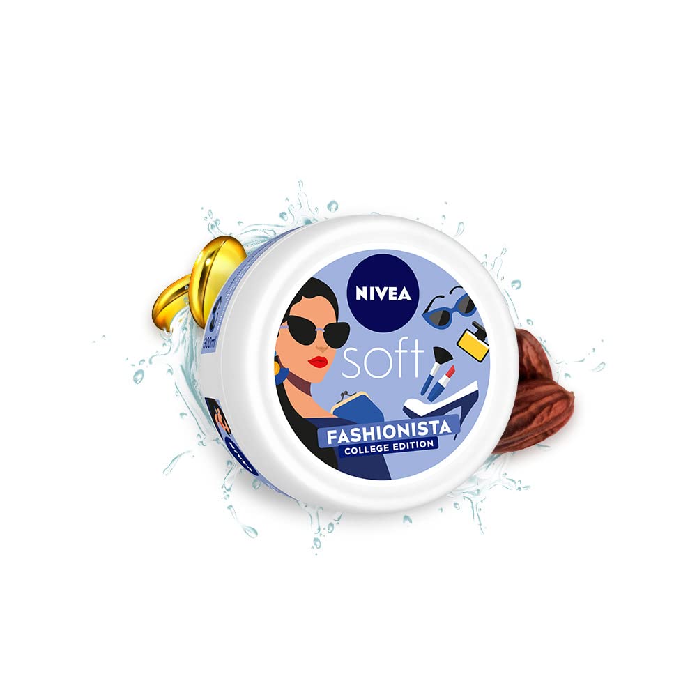 Front pack of Nivea Soft moisturizer cream 300 ml