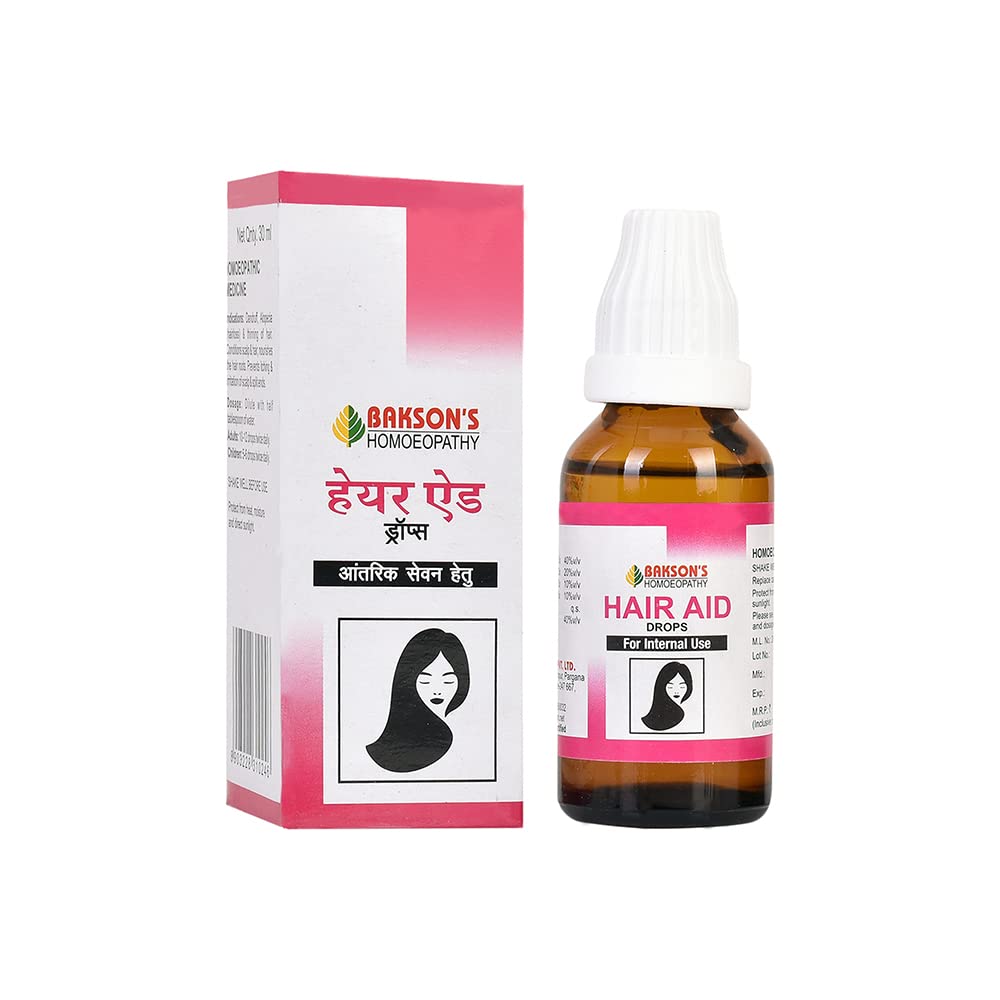Bakson's homoeopathy Hair Aid drops twin 30 ml bottle pack