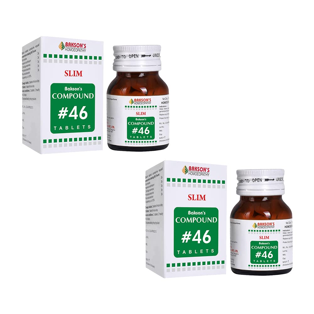 Dr. Bakshi's BAKSON'S HOMOEOPATHY COMPOUND #46 TABLETS-100 TABS (Pack of 2) – view 1