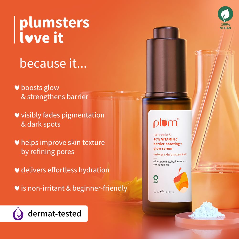 Plum 10% Vitamin C & Calendula Barrier Boosting + Glow Serum 30ml – view 4