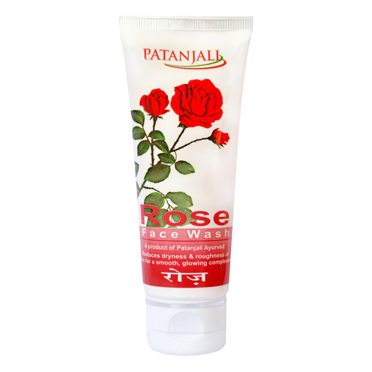 Patanjali Rose Face Wash tube pack front for 100g cleanser