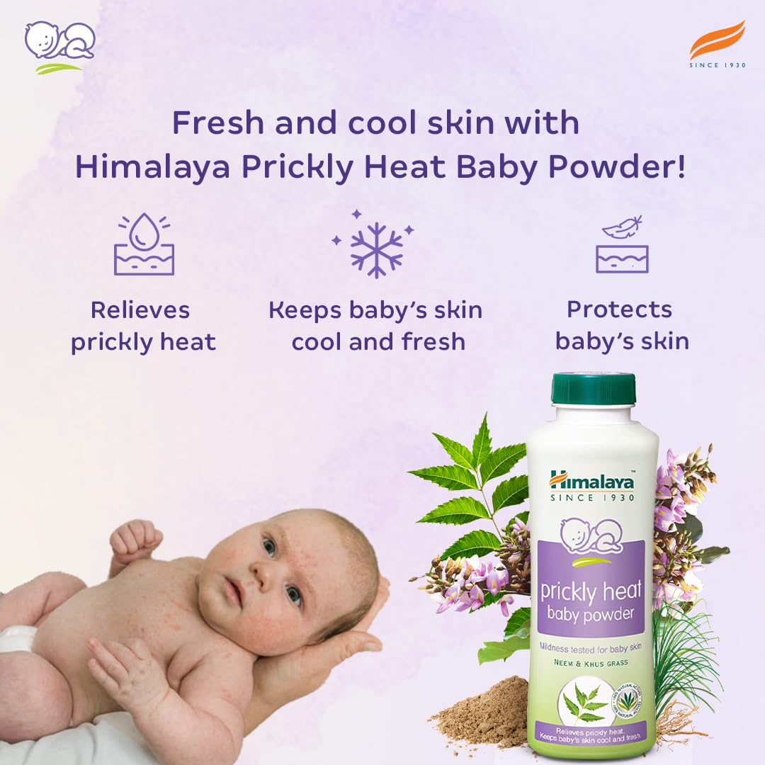 Himalaya Prickly Heat Baby Powder with Neem and Yashada Bhasma, 100g – view 4