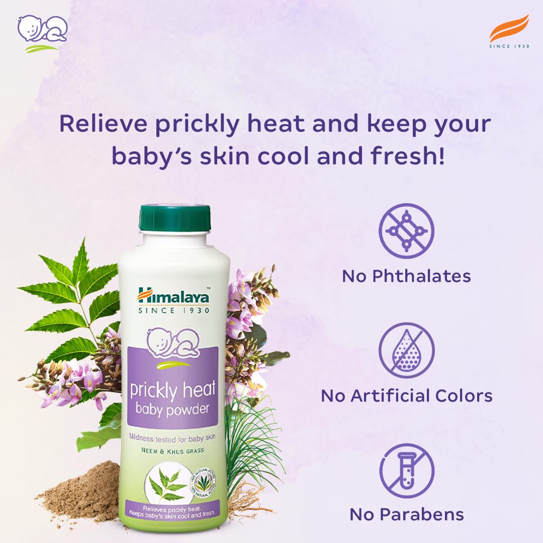 Himalaya Prickly Heat Baby Powder with Neem and Yashada Bhasma, 100g – view 7