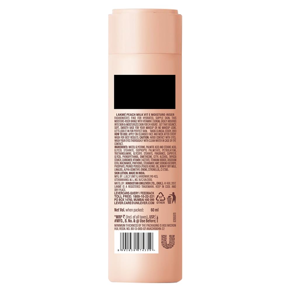 Lakme Peach Milk Moisturizer Body Lotion 60 ml – view 2