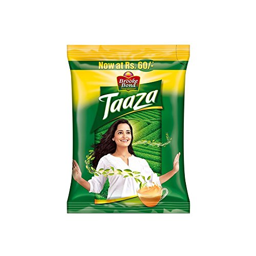 Taaza Leaf Tea 250g pack showing green leaf tea sachet