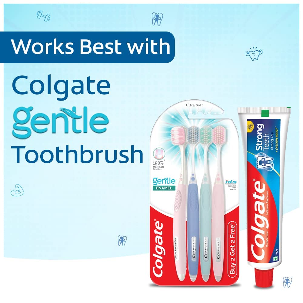 SSI Collgate Strong Teeth 500g (200g x 2 + 100g, Pack of 3) Cavity Protection Toothpaste, Colgate Toothpaste with Calcium Boost, Saver Pack, India's No.1 Toothpaste – view 7