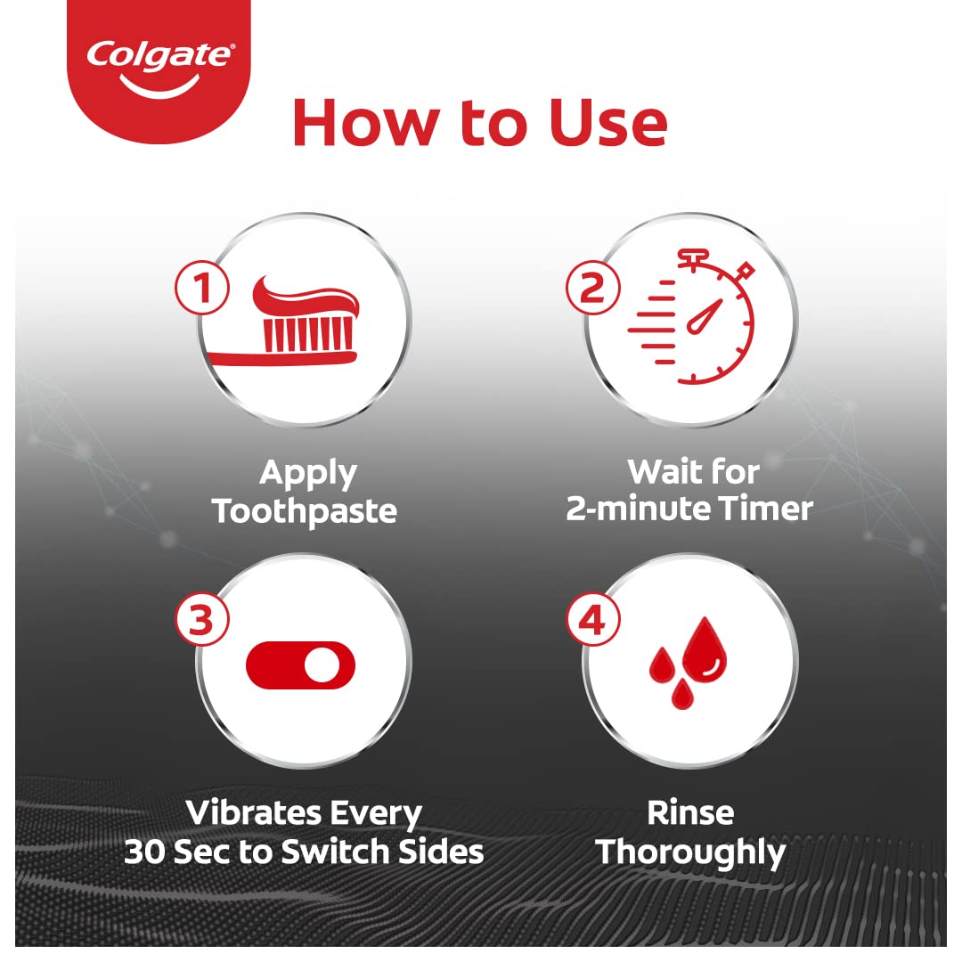 Colgate ProClinical 150 Charcoal Sonic Battery Powered Electric Toothbrush (with Replaceable Brush Head Included) – view 7