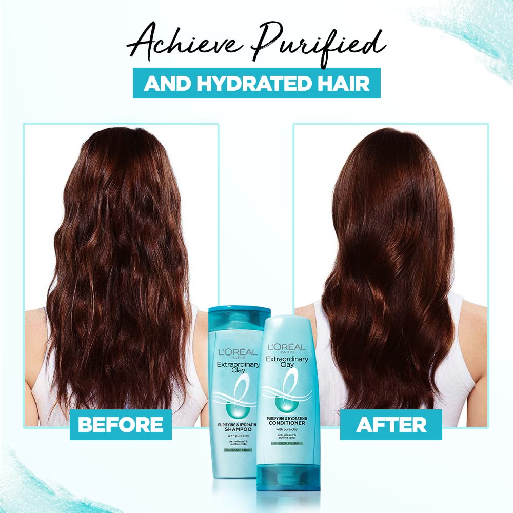 L'Oreal Paris Deep Conditioner, Rebalancing & Hydrating, For Oily Roots & Dry Ends, Extraordinary Clay, 180 ml – view 5