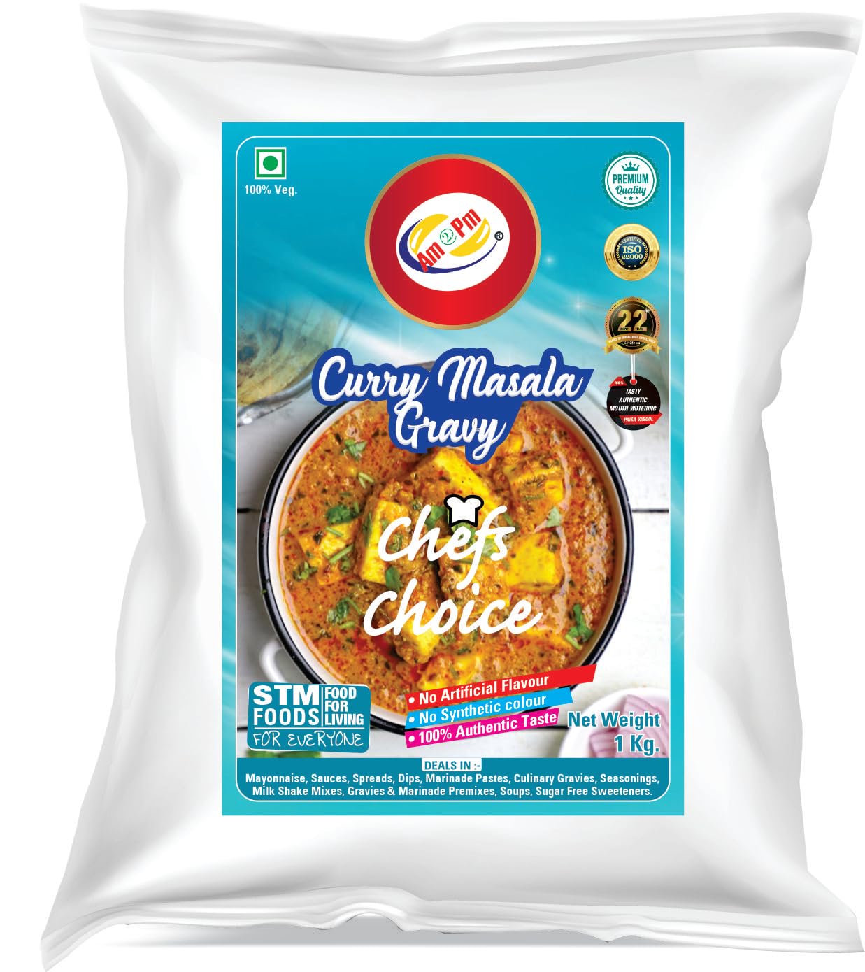 Ready-to-cook Indian curry masala gravy paste in 1 kg pack