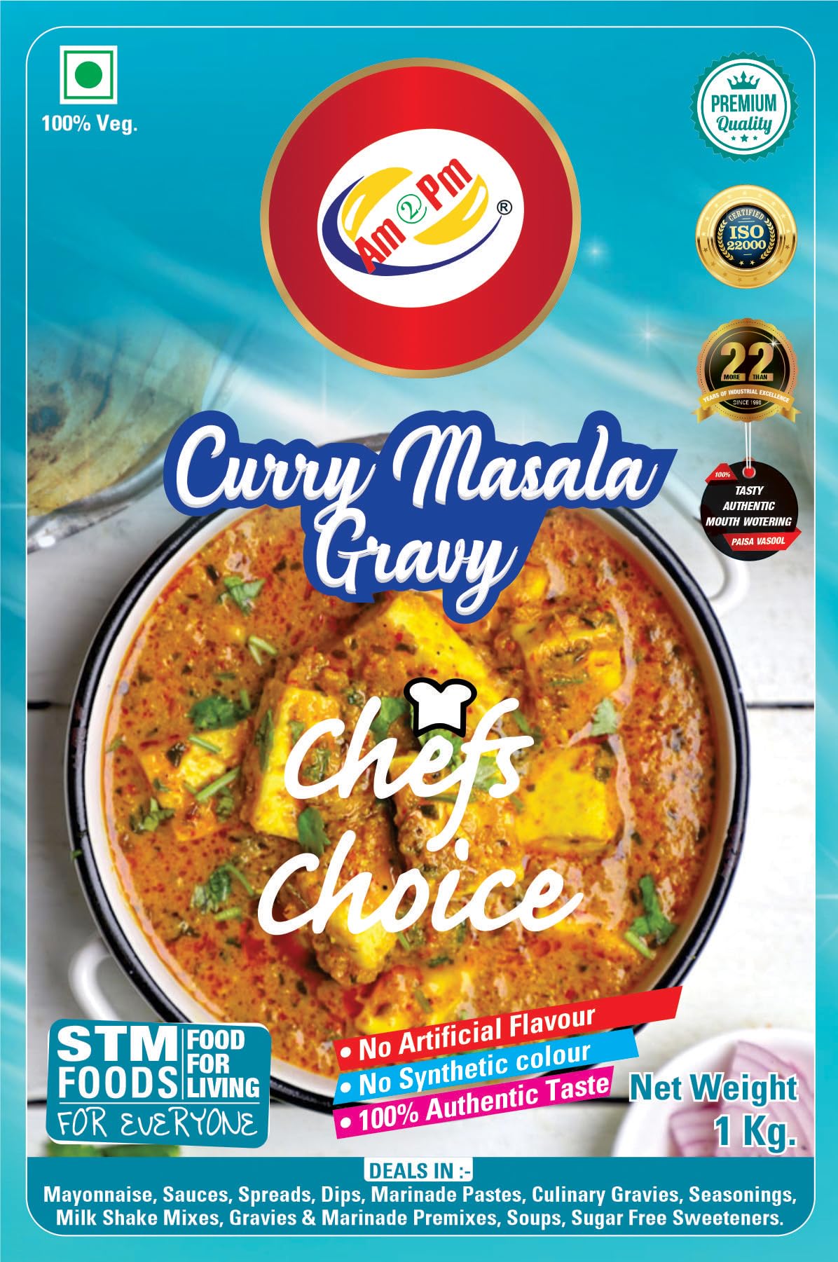 Am 2 Pm - Curry Masala Gravy Ready To Cook Paste Masala Gravy Mix Made with Authentic Spices Ready in 5 Min -1kg – view 5