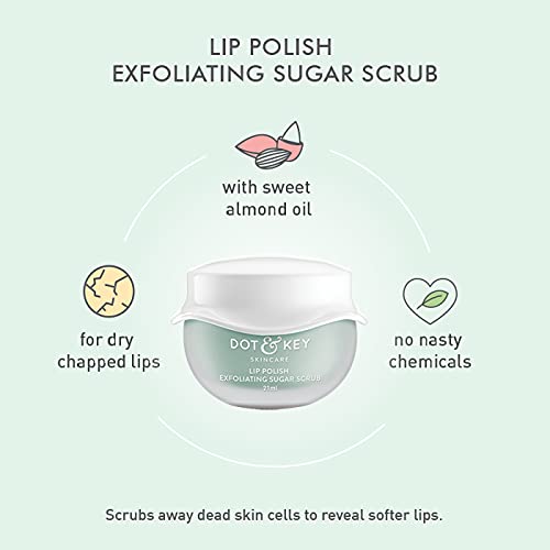 Dot & Key LIP POLISH Choco Mint Exfoliating Sugar Scrub (21ml) – view 3