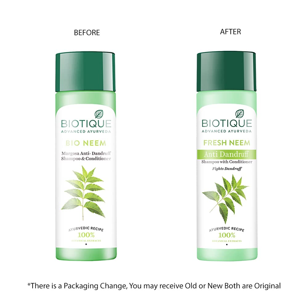 Biotique Fresh Neem Anti Dandruff Shampoo and Conditioner – view 2