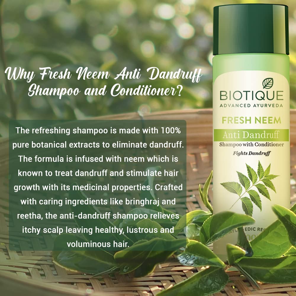Biotique Fresh Neem Anti Dandruff Shampoo and Conditioner – view 6
