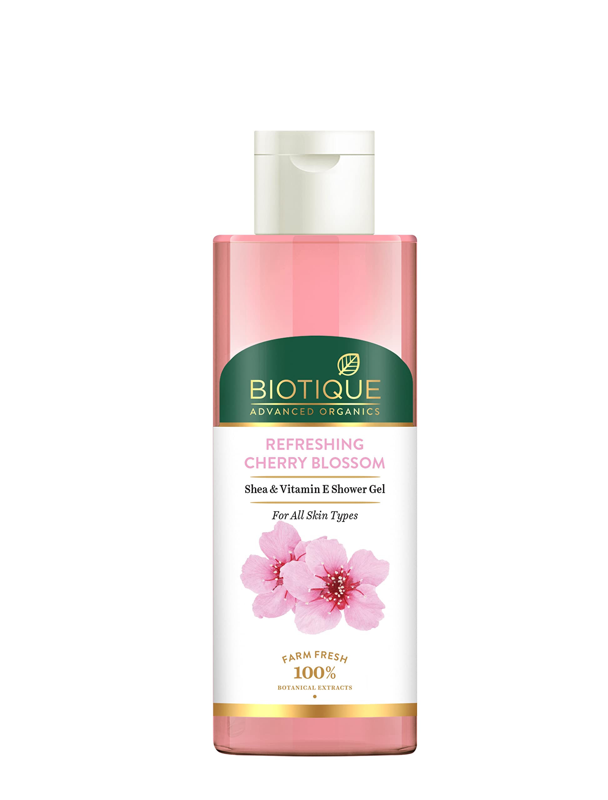 Biotique Advanced Organics cherry blossom shower gel 200 ml bottle