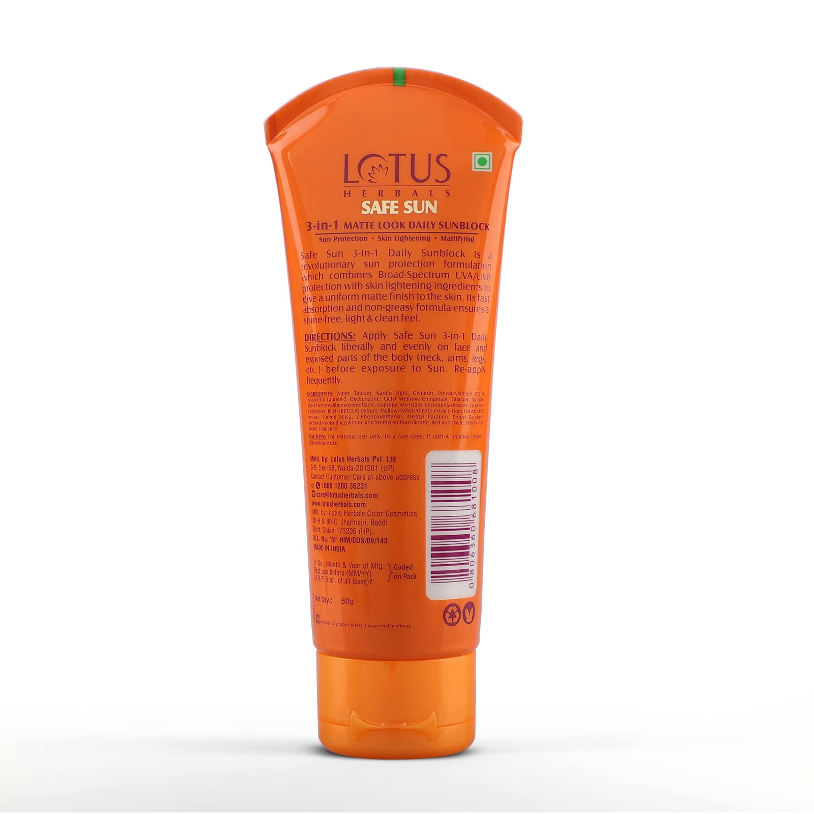 Lotus Herbals Tinted Sunscreen Spf 40 Cream – view 2