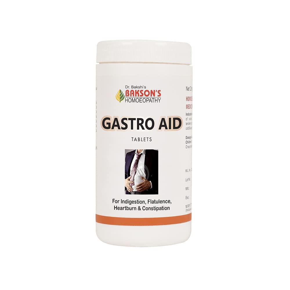 Front pack of Bakson Gastro Aid tablets for digestive comfort