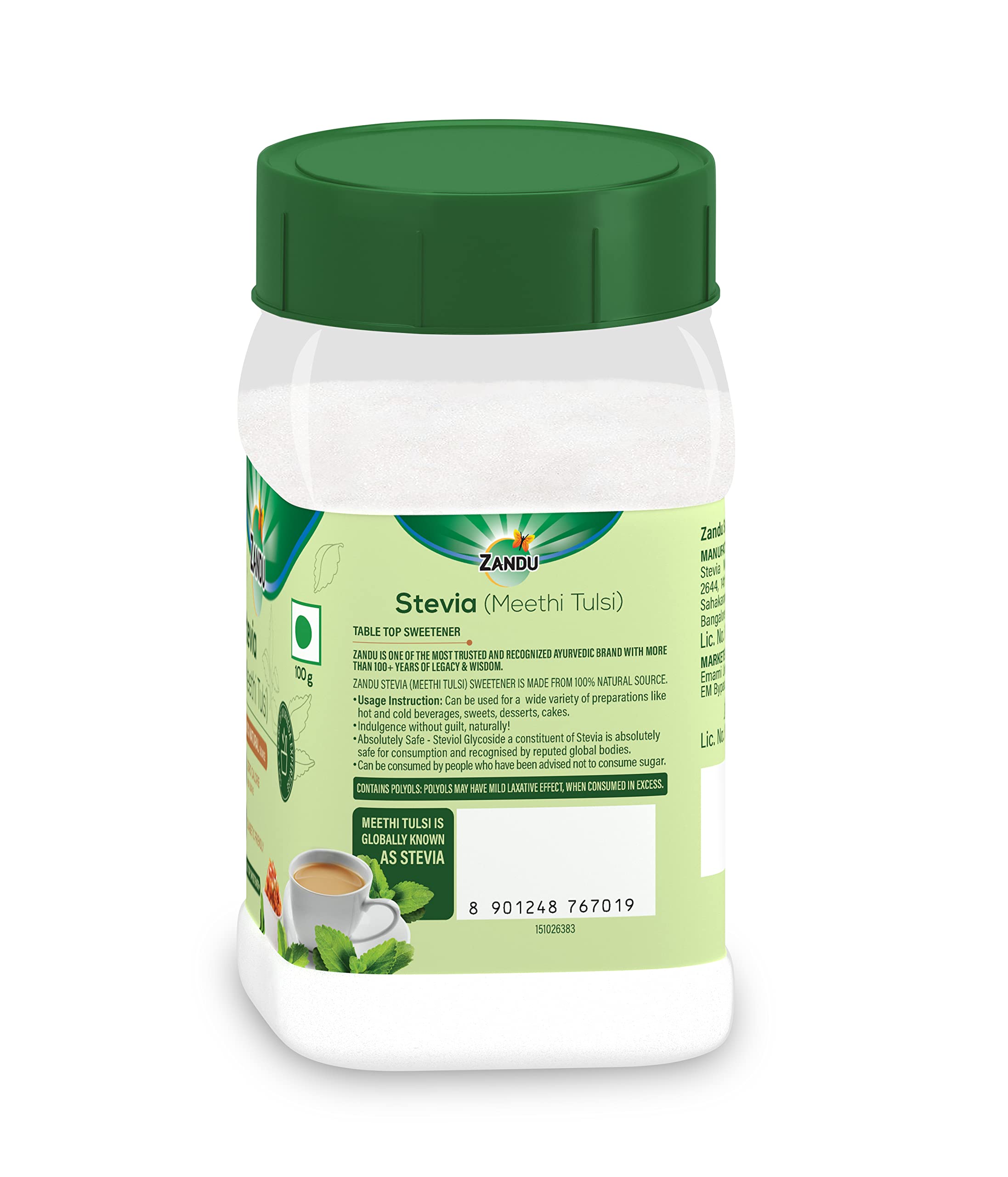 Zandu Stevia Meethi Tulsi Powder- A Healthier Substitute for Sugar – view 5