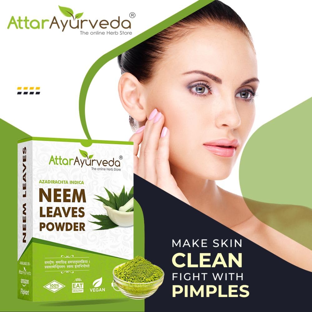 Attar Ayurveda Neem powder for Face, Skin and Hair (200 grams) – view 4